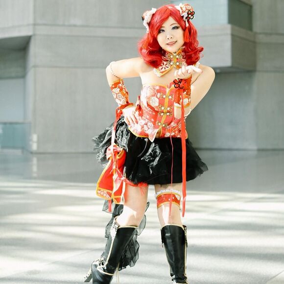 Nishikino Maki Idolized Qipao Cosplay from Love Live! - Picture 2 of 6